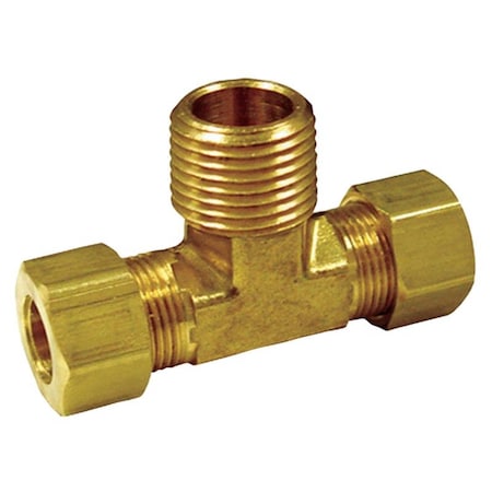 Homeplus+ ATC 3/8 in. Compression X 3/8 in. D Compression Brass Reducing Tee 6JC126310701022